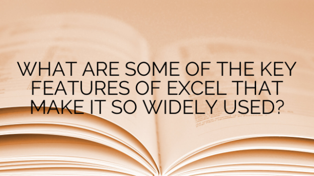 WHAT ARE SOME OF THE KEY FEATURES OF EXCEL THAT MAKE IT SO WIDELY USED?
